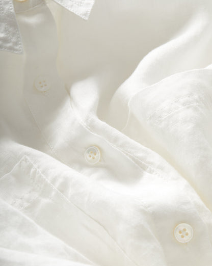 Veronica Beard | Gil Linen Shirt in White Off-White
