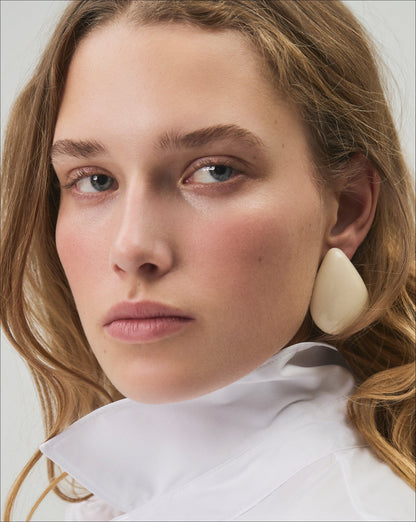 Veronica Beard | Musgrave Teardrop Earrings in Ivory Ivory