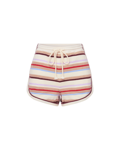 Veronica Beard | Mulberry Striped Shorts in Stone Khaki Multi Stone Khaki Multi