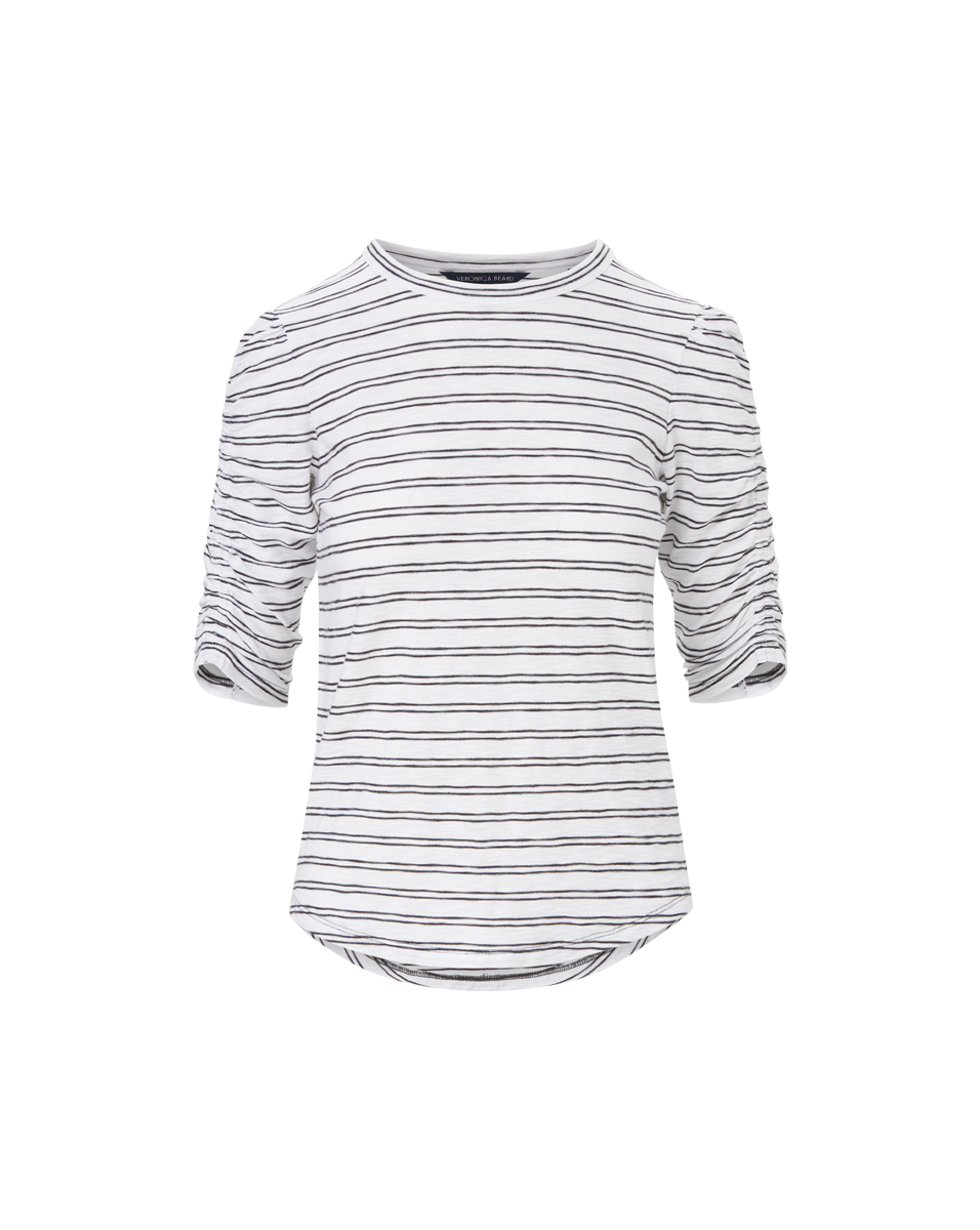 Veronica Beard | Waldorf Striped T-Shirt in Black & White Black/White