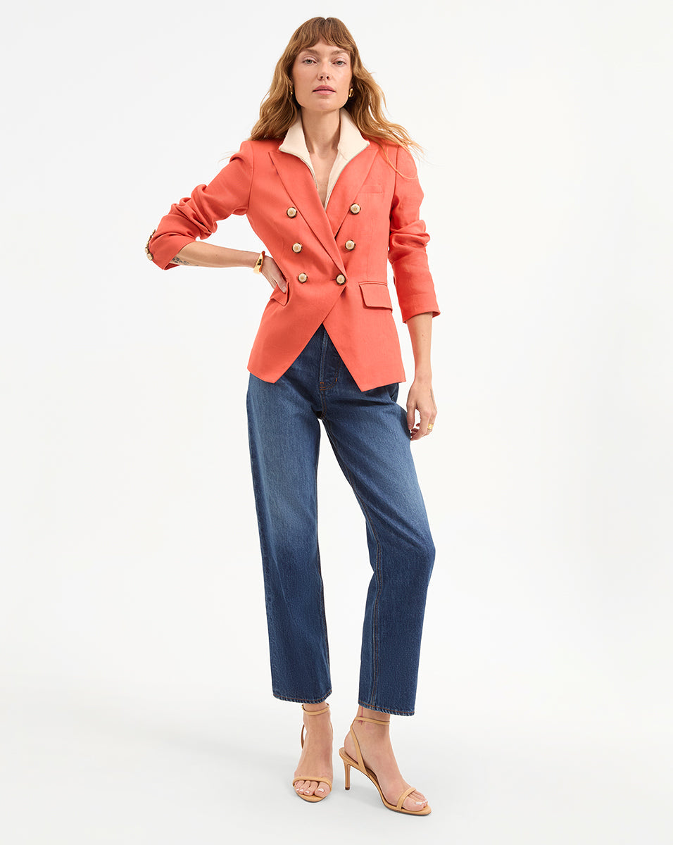 Veronica Beard | Miller Dickey Jacket in Coral Persimmon