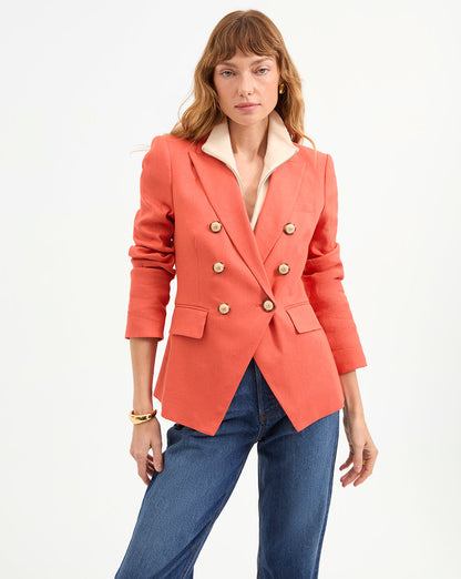 Veronica Beard | Miller Dickey Jacket in Coral Persimmon
