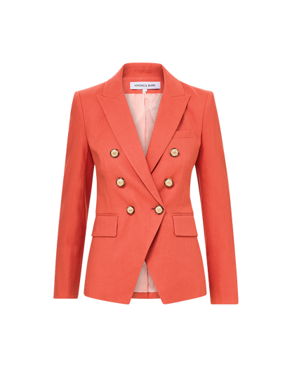 Veronica Beard | Miller Dickey Jacket in Coral Persimmon