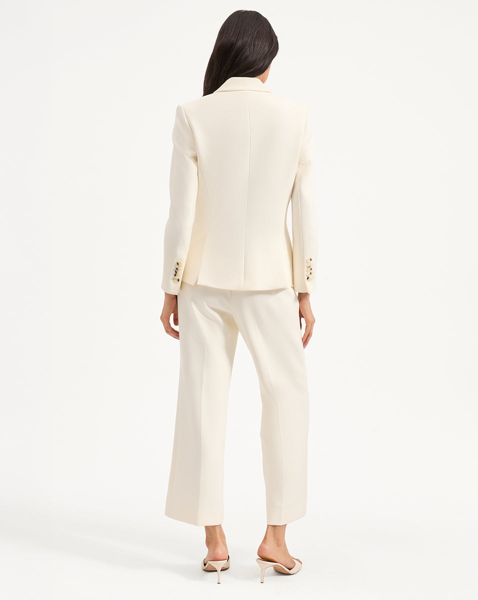 Veronica Beard | Terre Cropped Dickey Jacket in White Off-White