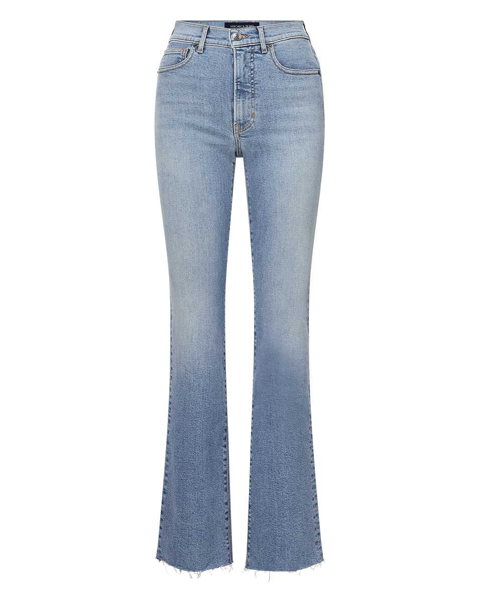 Veronica Beard | Cameron Raw Hem Bootcut Jean in Riviera Breeze Riviera Breeze