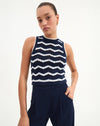 Navy/Off-White/Bluebell