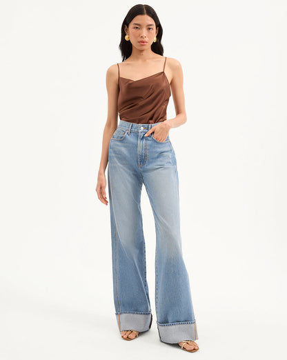 Veronica Beard | Taylor Cuffed Wide-Leg Jean in Bright Nova Bright Nova