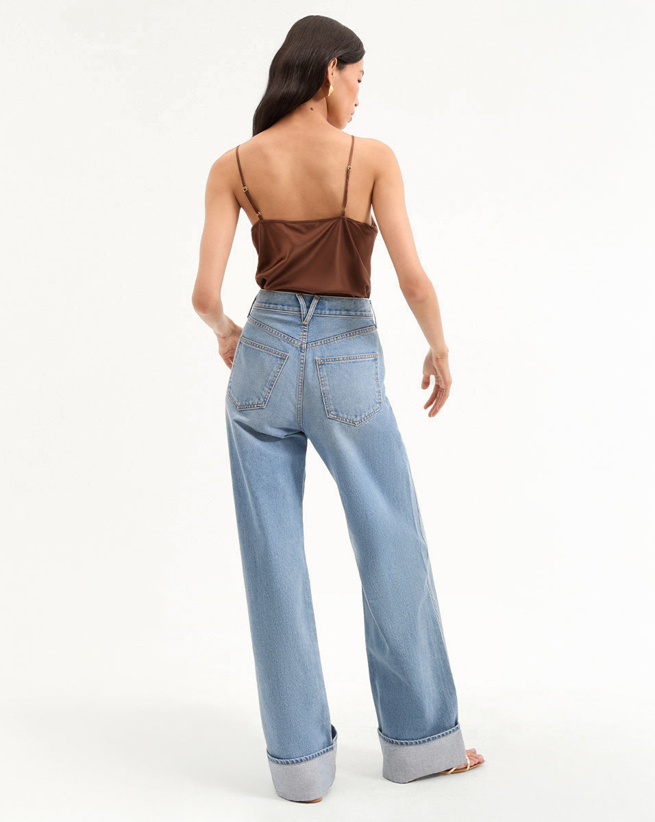Veronica Beard | Taylor Cuffed Wide-Leg Jean in Bright Nova Bright Nova