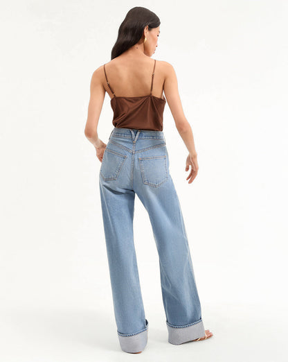 Veronica Beard | Taylor Cuffed Wide-Leg Jean in Bright Nova Bright Nova
