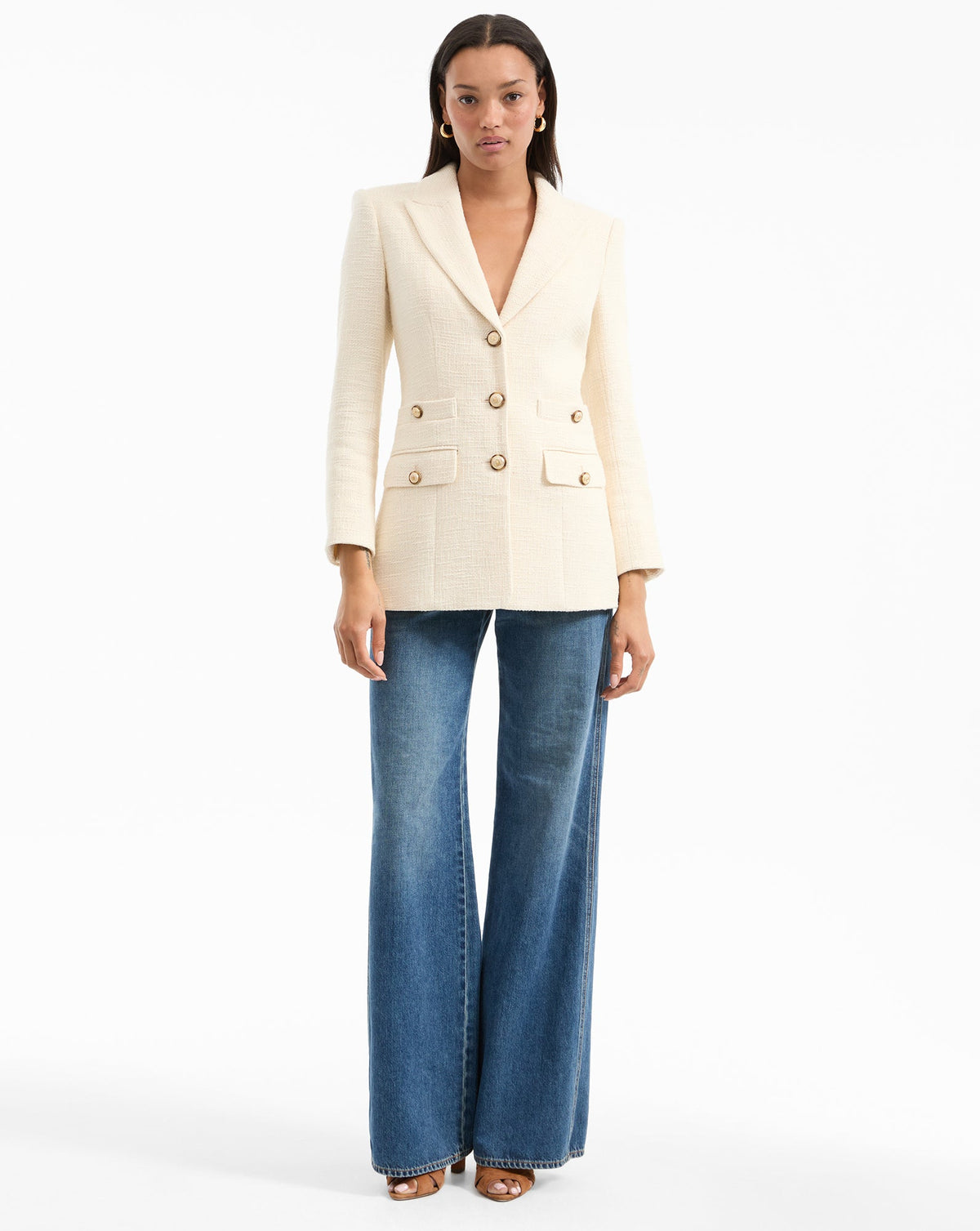 Veronica Beard | Terre Cotton Dickey Jacket in Ecru Ecru