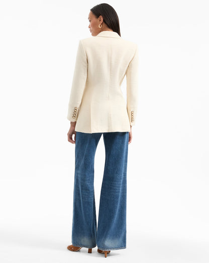 Veronica Beard | Terre Cotton Dickey Jacket in Ecru Ecru