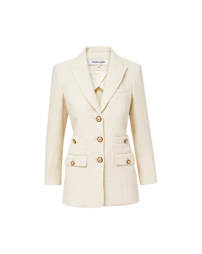 Veronica Beard | Terre Cotton Dickey Jacket in Ecru Ecru