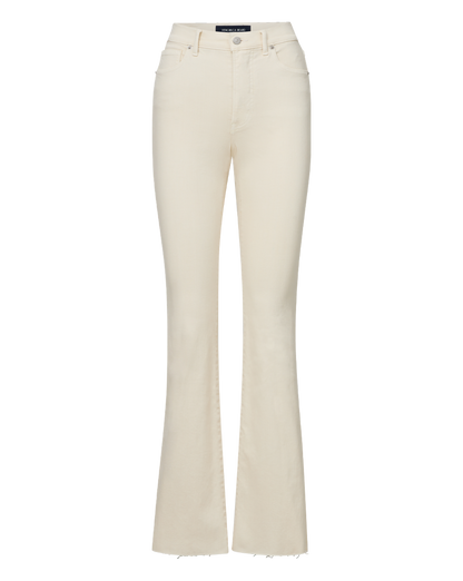 Veronica Beard | Cameron Raw Hem Bootcut Jean in White Ecru
