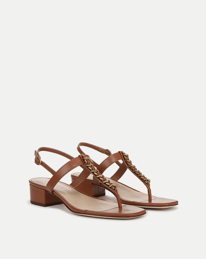 Veronica Beard | Andie Chain-Link Sandal in Honey Honey