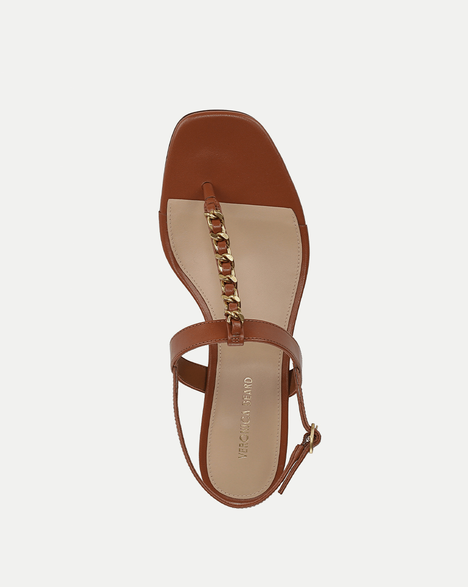 Veronica Beard | Andie Chain-Link Sandal in Honey Honey