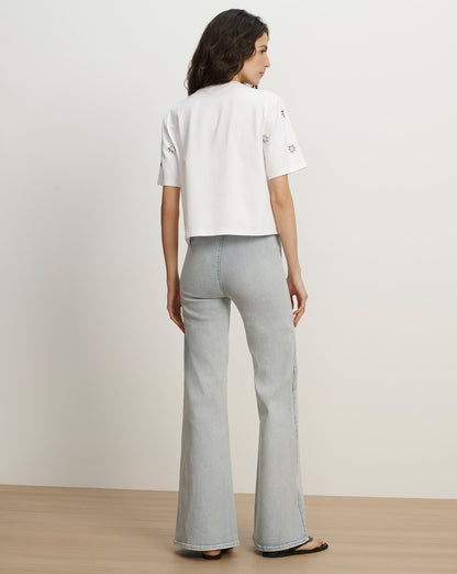 Veronica Beard | Sebastian Embellished T-Shirt in White White