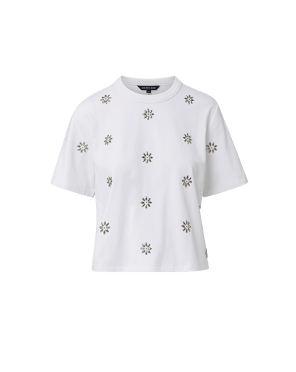 Veronica Beard | Sebastian Embellished T-Shirt in White White