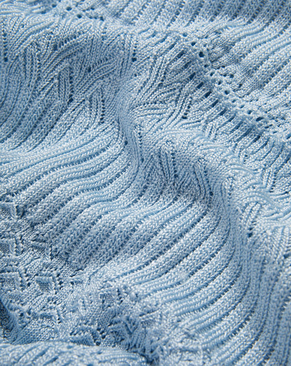 Veronica Beard | Sandra Knit Tank Top in Light Blue River Mist