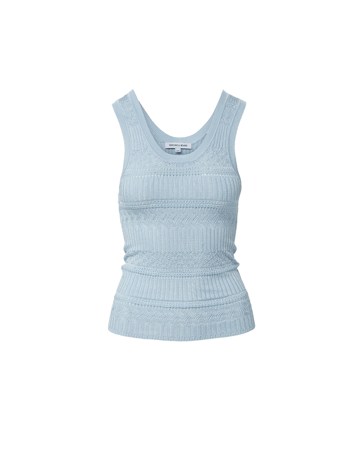 Veronica Beard | Sandra Knit Tank Top in Light Blue River Mist