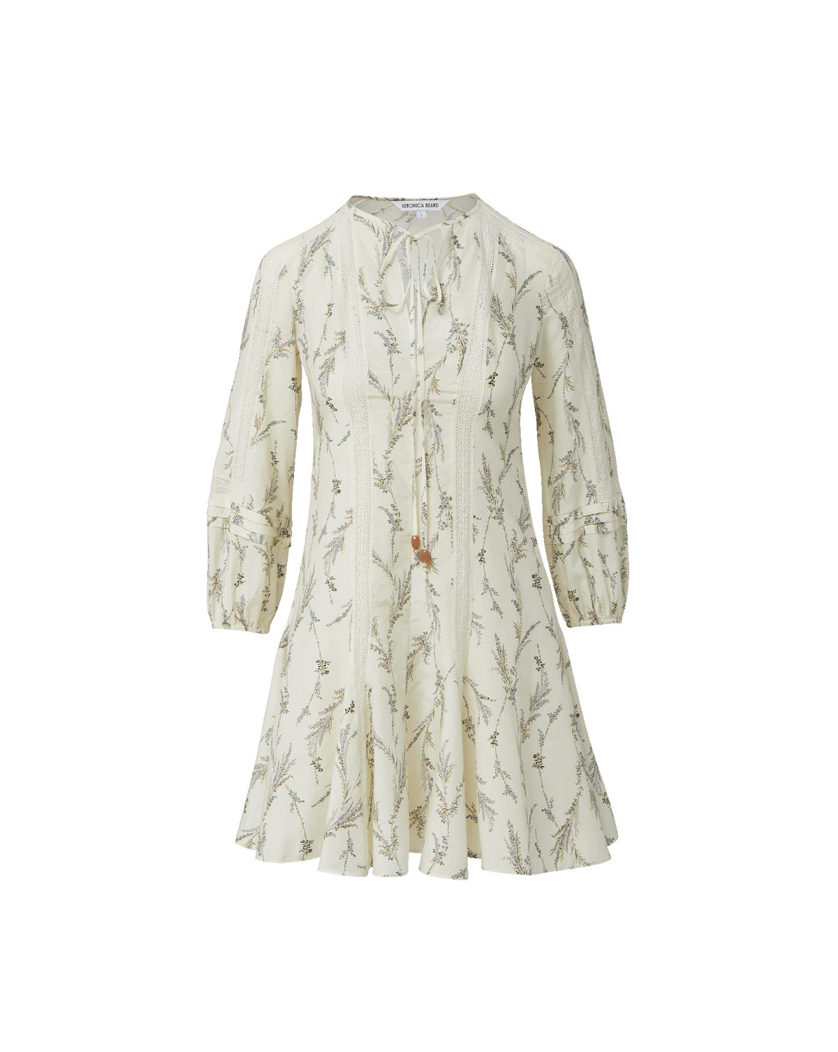 Veronica Beard | Ollian Floral Mini Dress in Dove White Multi Dove White Multi