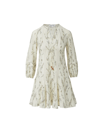 Veronica Beard | Ollian Floral Mini Dress in Dove White Multi Dove White Multi