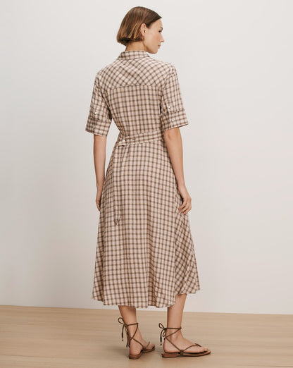 Veronica Beard | Perenna Plaid Shirtdress in Elderberry Multi Elderberry Multi