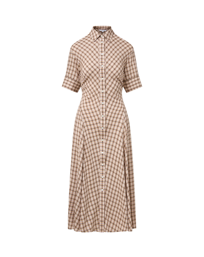 Veronica Beard | Perenna Plaid Shirtdress in Elderberry Multi Elderberry Multi