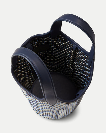 Veronica Beard | Anchor Woven Top-Handle Bag in Navy Multi Navy Multi