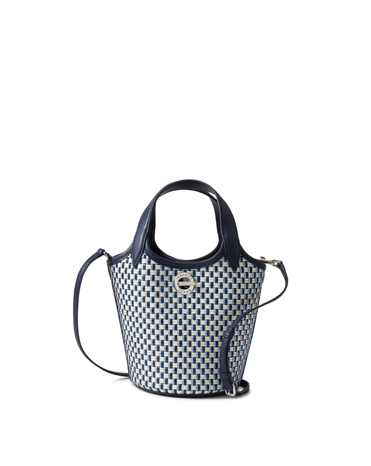 Veronica Beard | Anchor Woven Top-Handle Bag in Navy Multi Navy Multi