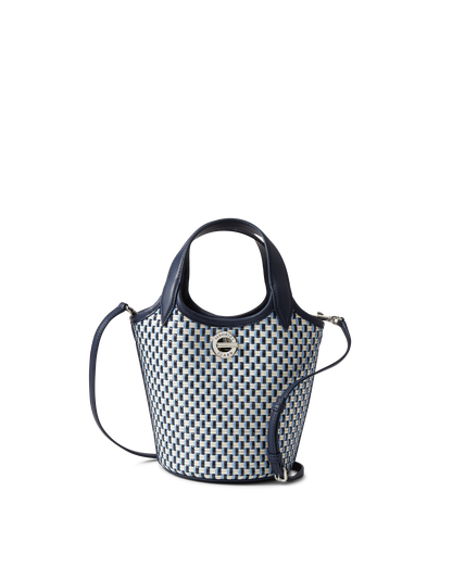 Veronica Beard | Anchor Woven Top-Handle Bag in Navy Multi Navy Multi