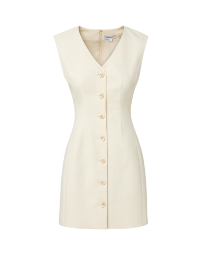 Veronica Beard | Devlin Mini Dress in Ecru Ecru