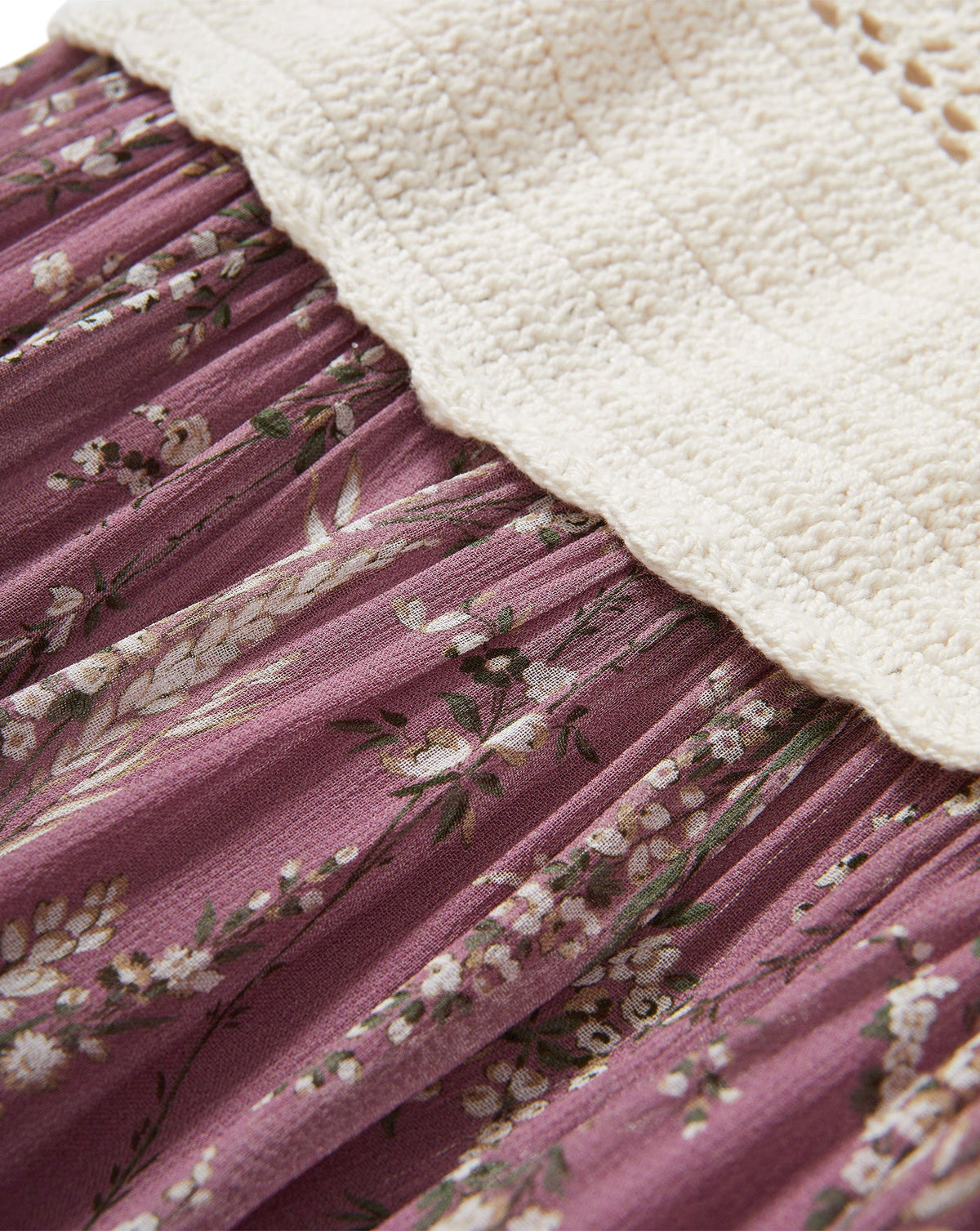 Veronica Beard | Josiane Floral Maxi Dress in White & Purple Orchid Haze Multi