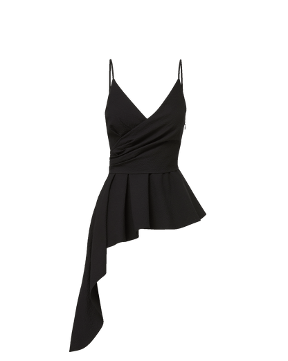 Veronica Beard | Solange Wrap Top in Black Black