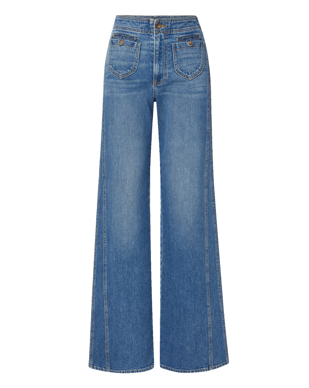 Veronica Beard | Taylor Godet Wide-Leg Jean in Sneak Peek Sneak Peek