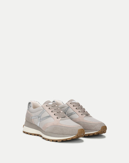 Veronica Beard | Valentina Suede Sneaker in Grey, Pink & Silver Multi Grey Multi
