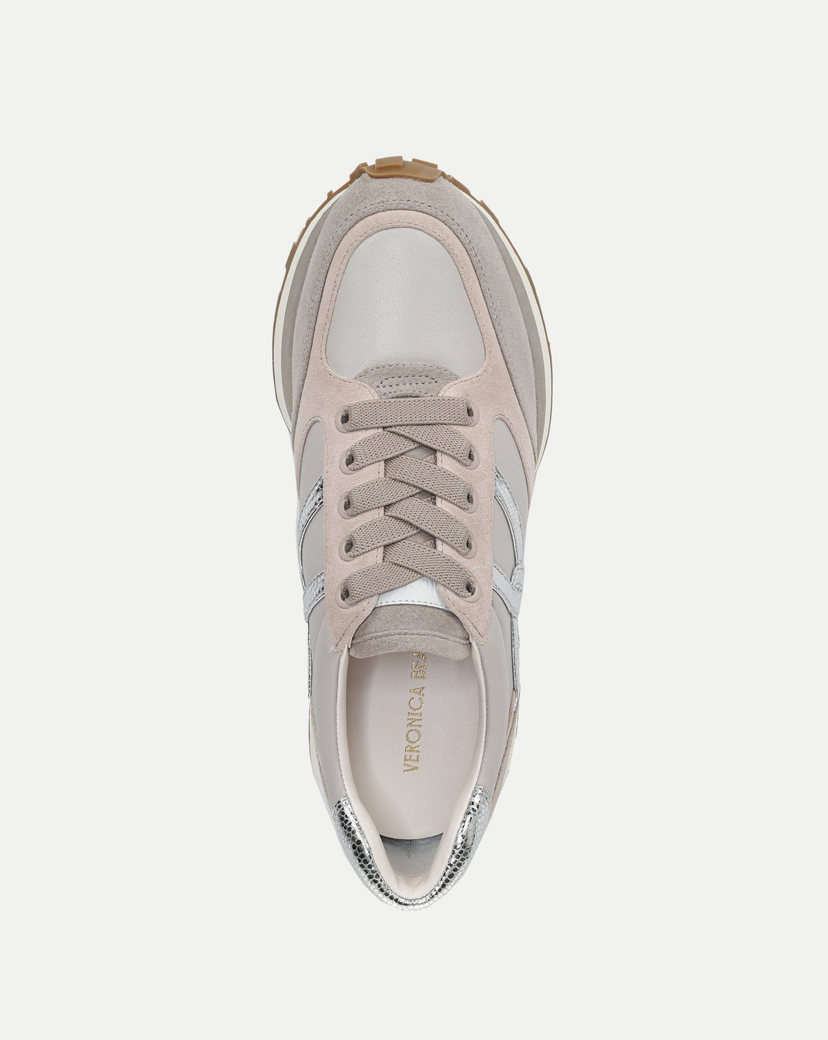Veronica Beard | Valentina Suede Sneaker in Grey, Pink & Silver Multi Grey Multi