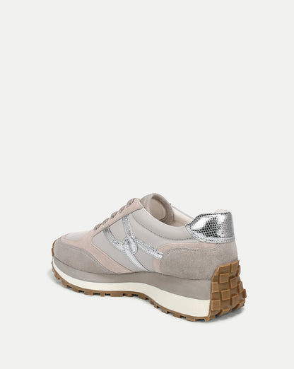 Veronica Beard | Valentina Suede Sneaker in Grey, Pink & Silver Multi Grey Multi