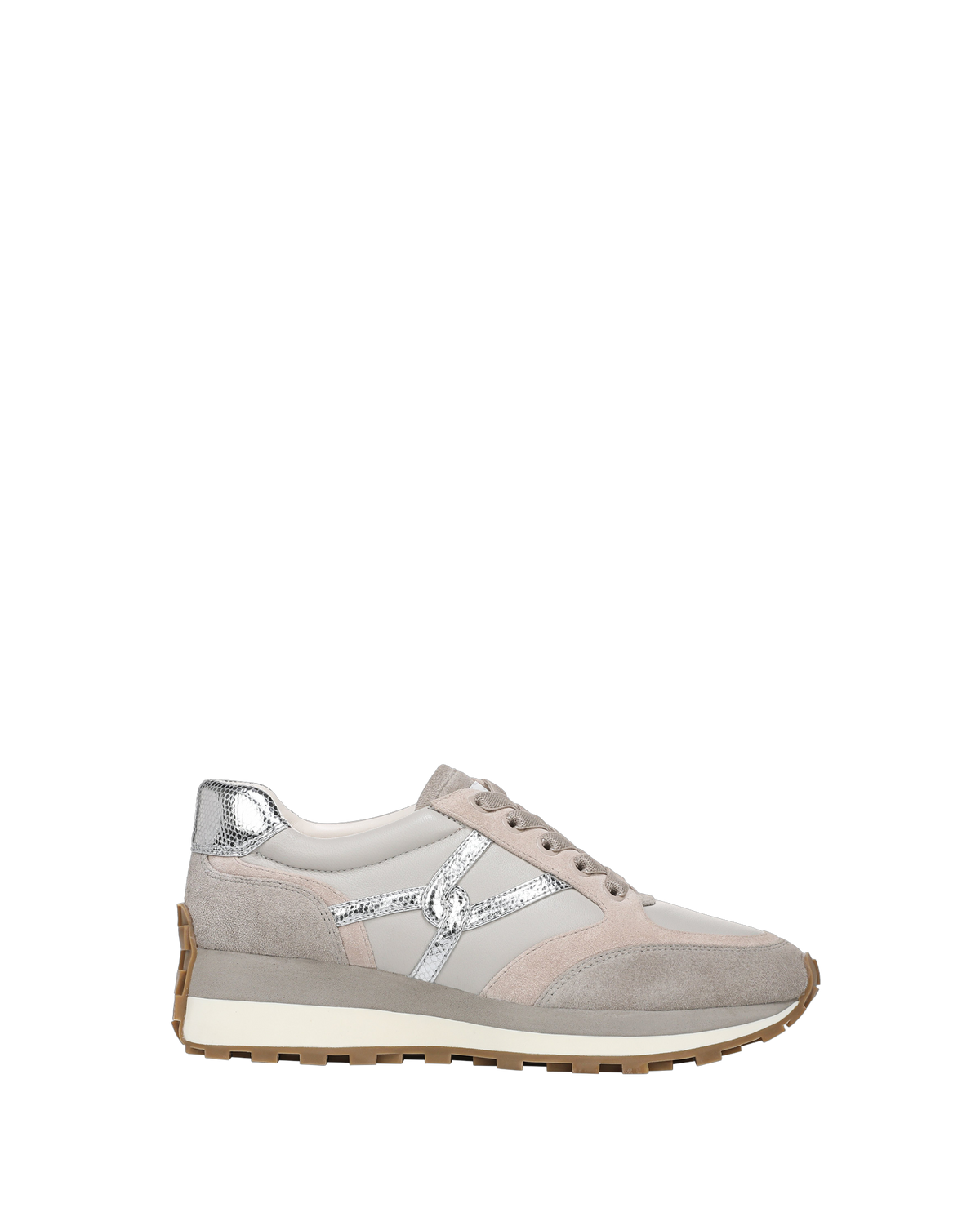 Veronica Beard | Valentina Suede Sneaker in Grey, Pink & Silver Multi Grey Multi