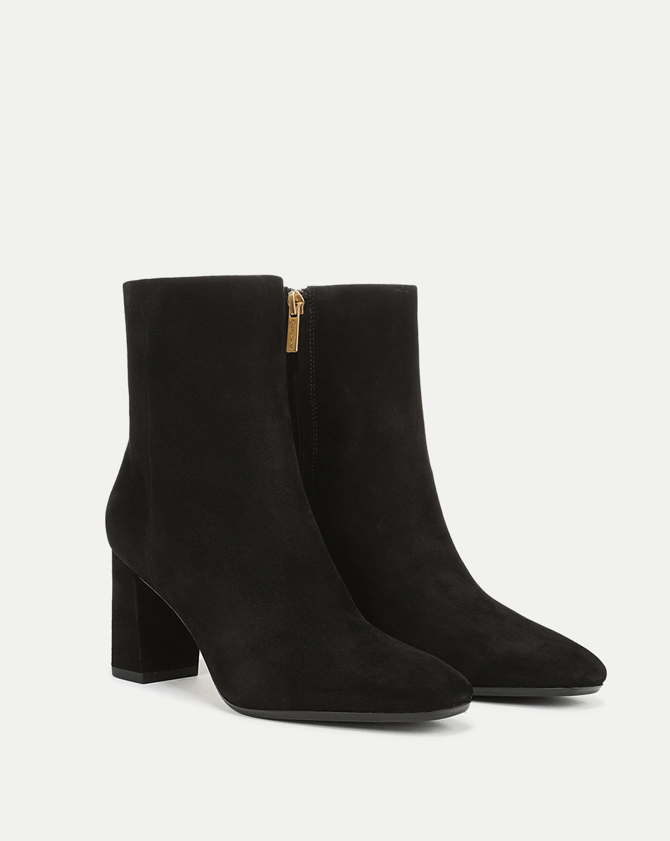 Veronica Beard | Cera Suede Ankle Boot in Black Black