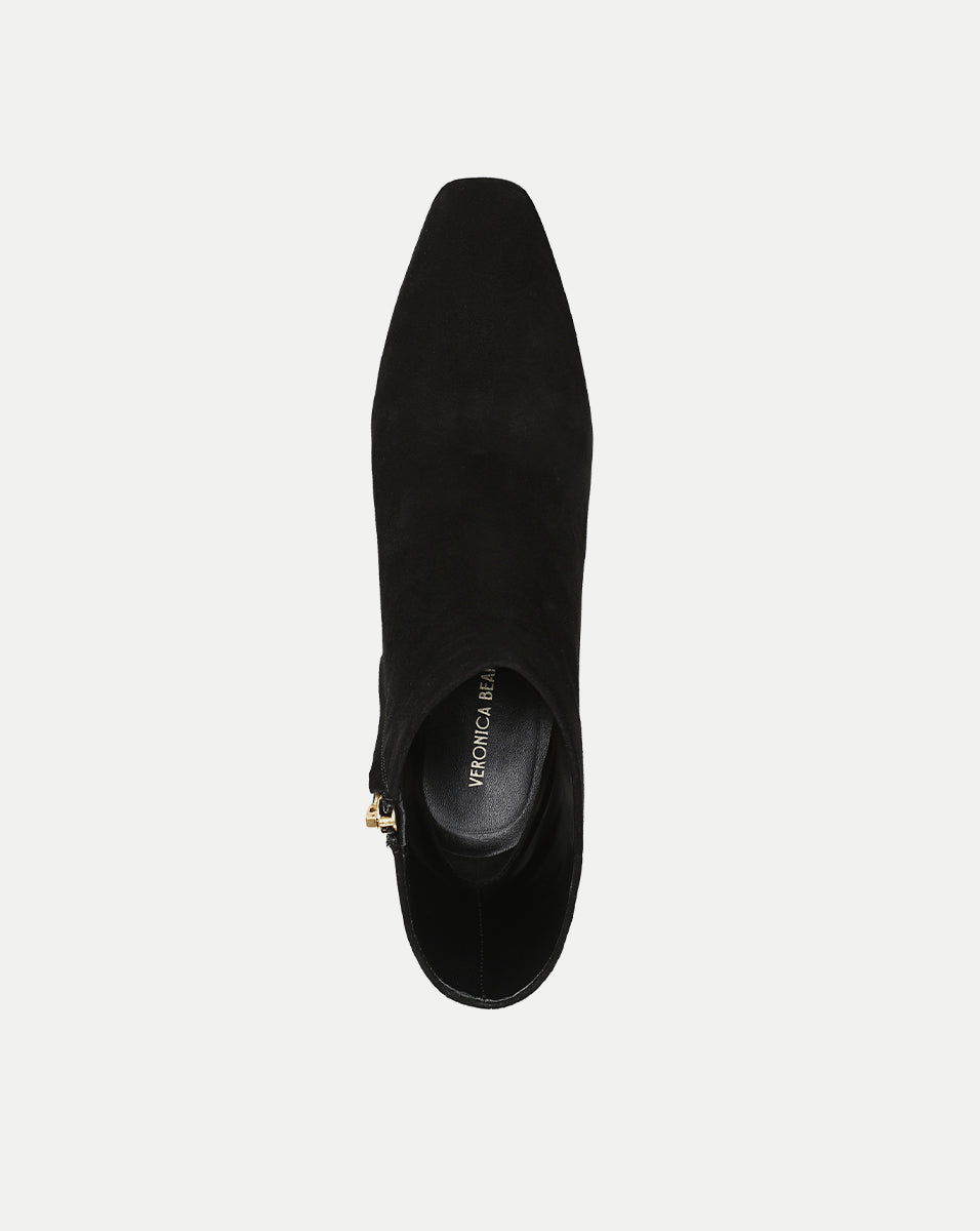 Veronica Beard | Cera Suede Ankle Boot in Black Black
