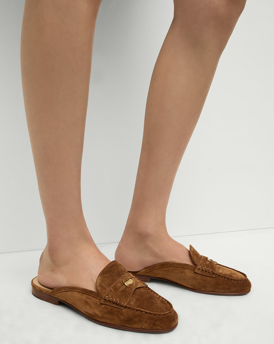 Veronica Beard | Penny Suede Mule in Hazelwood Hazelwood