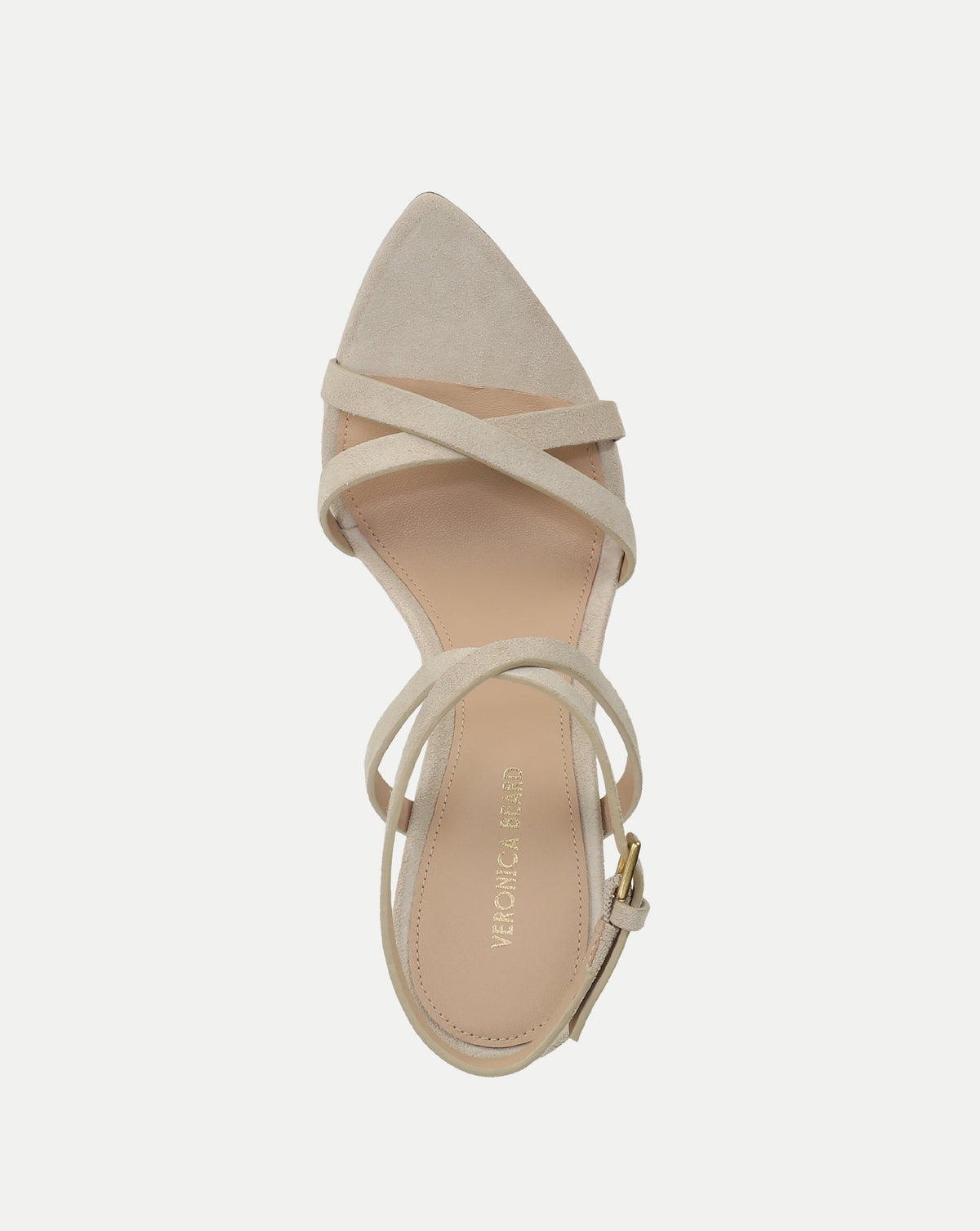 Veronica Beard | Lanaya Suede Ankle-Wrap Sandal in Stone Khaki Stone Khaki