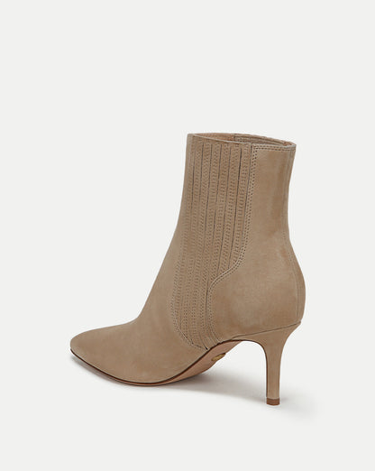 Veronica Beard | Lisa Mid-Heel Ankle Boot in Sand Sand