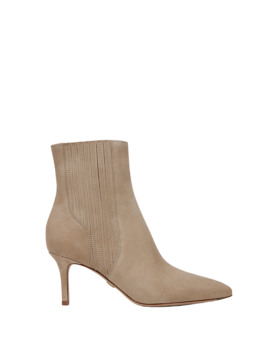 Veronica Beard | Lisa Mid-Heel Ankle Boot in Sand Sand