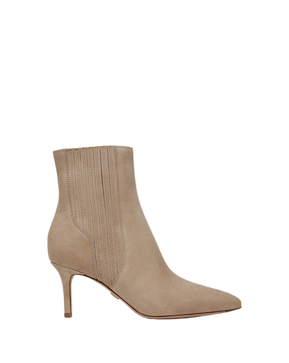 Veronica Beard | Lisa Mid-Heel Ankle Boot in Sand Sand