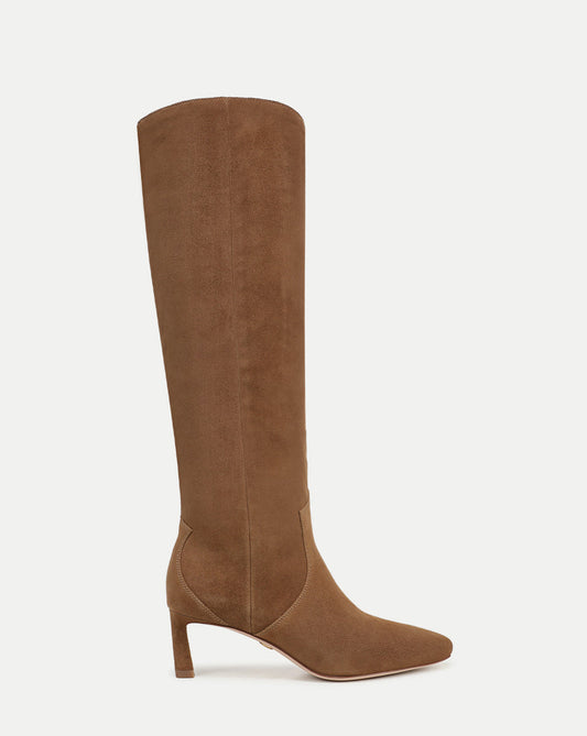 Veronica Beard | Kinna Tall Boot in Tan Suede Hazelwood