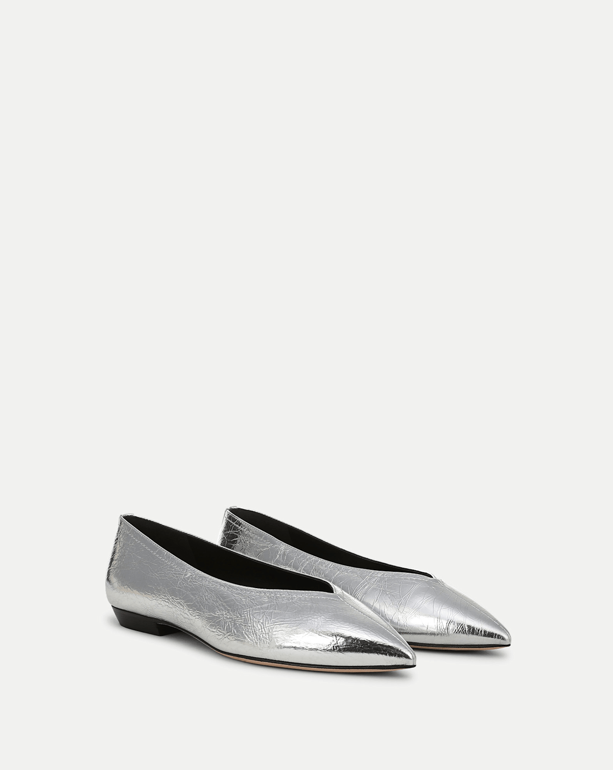 Veronica Beard | Bancroft Metallic Flat in Silver Silver