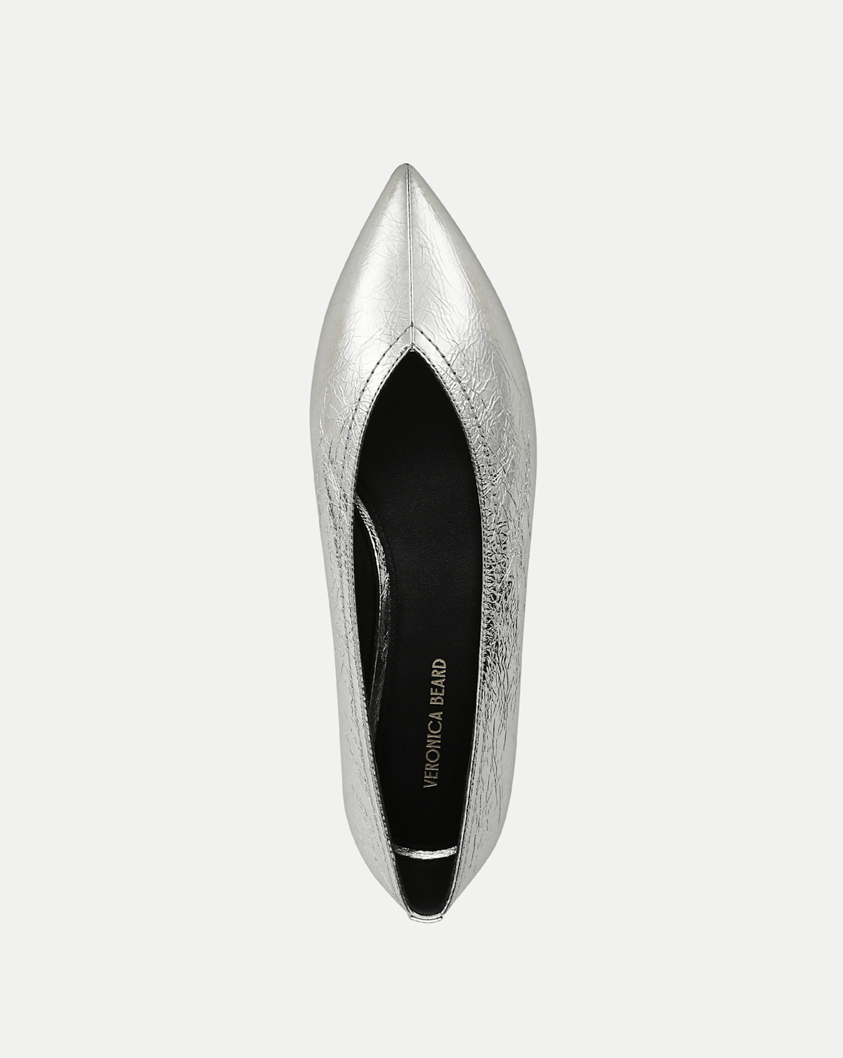 Veronica Beard | Bancroft Metallic Flat in Silver Silver