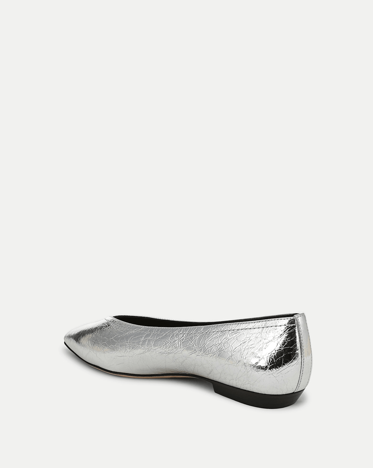 Veronica Beard | Bancroft Metallic Flat in Silver Silver