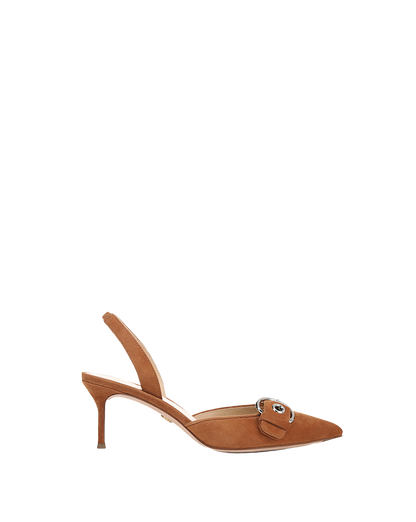 Veronica Beard | Roxy Suede Slingback Pump in Black Hazelwood